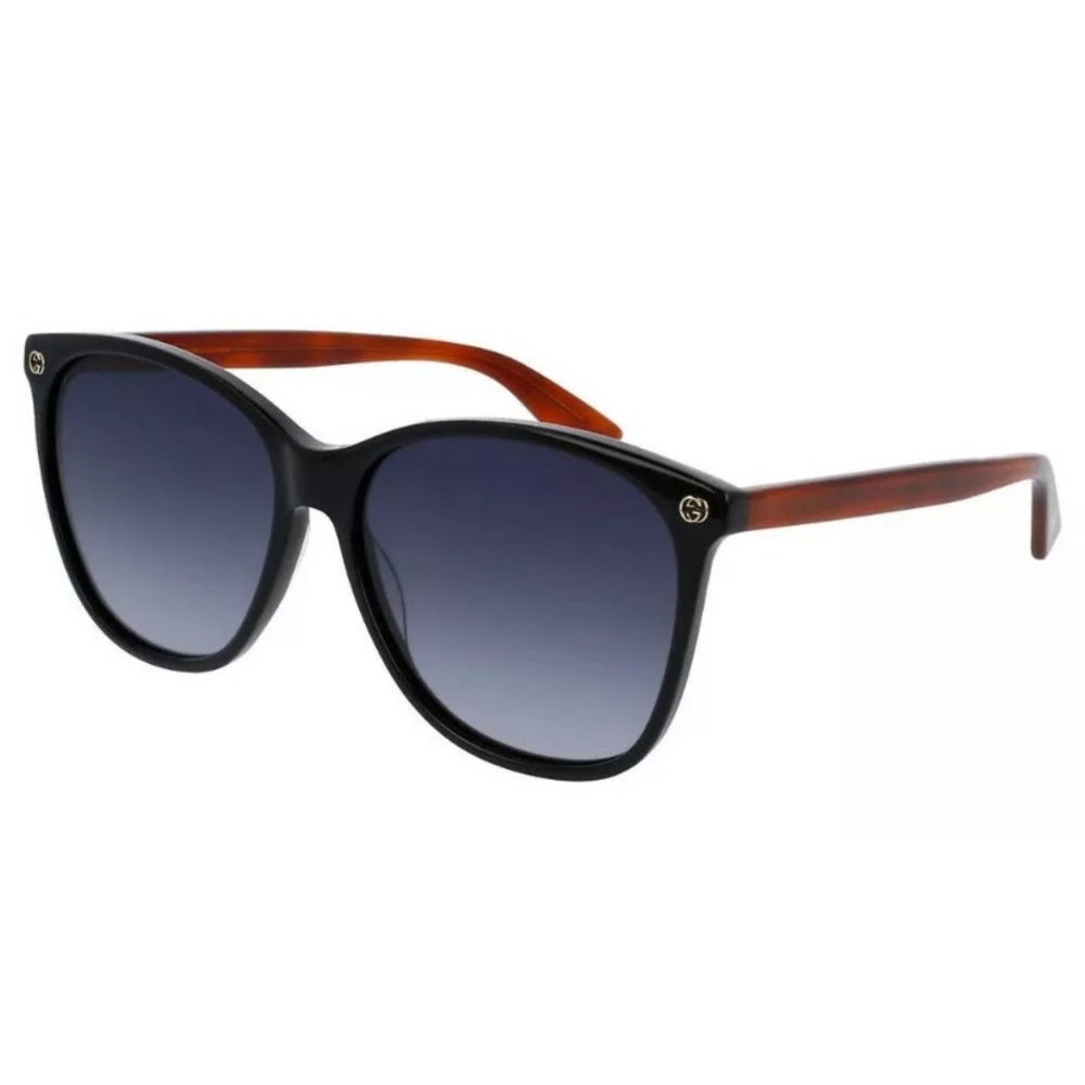 Authentic GUCCI GG0024S 003  Black Grey 58 Women Sunglasses brand new
